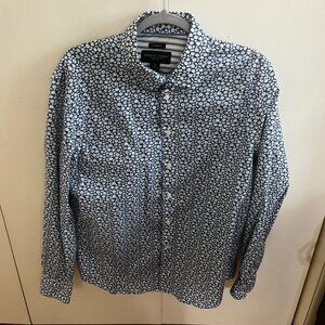 Pronto Uomo Men's Shirt Blue Flower